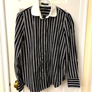 Women’s Ralph Lauren, classic striped professional blouse M
